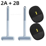 Pet Hair Removal Set Tool Reusable Static Removal Gloves Double-Sided Grooming Gloves Remove Dog Cat Fur Hair for Carpets Sofa - Image 13