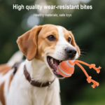 Cat Dog Interactive Ball Toy Automatic Rolling Ball Faux Tail Rechargeable Smart Pet Electric Toy Dog Cat Training Imitate Mouse - Image 3