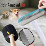 Pet Hair Removal Set Tool Reusable Static Removal Gloves Double-Sided Grooming Gloves Remove Dog Cat Fur Hair for Carpets Sofa - Image 2